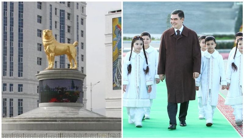 President of Turkmenistan recently unveiled a gold statue of his favourite dog in the capital