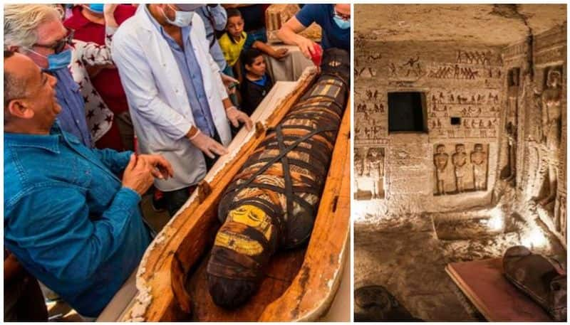 More than 100 intact sarcophagi unearthed near Cairo