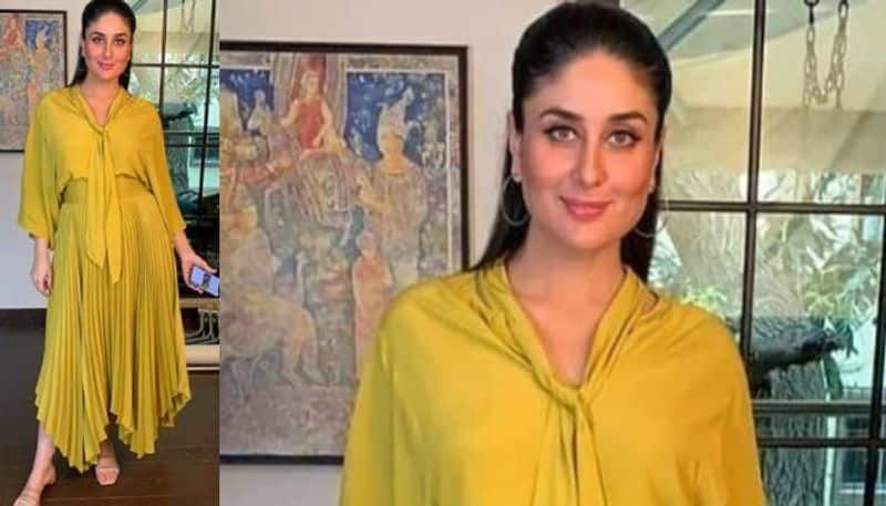 Kareena Kapoor in olive green skirt and blouse set