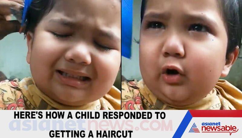 Heres how a child responded to getting a haircut-tgy