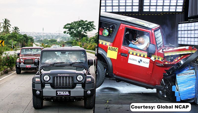 Global NCAP awarded 4 star safety to Mahindra thar for adult as well as child safety ckm