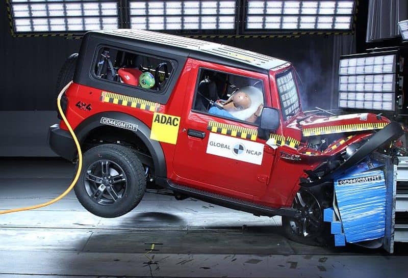 Global NCAP awarded 4 star safety to Mahindra thar for adult as well as child safety ckm