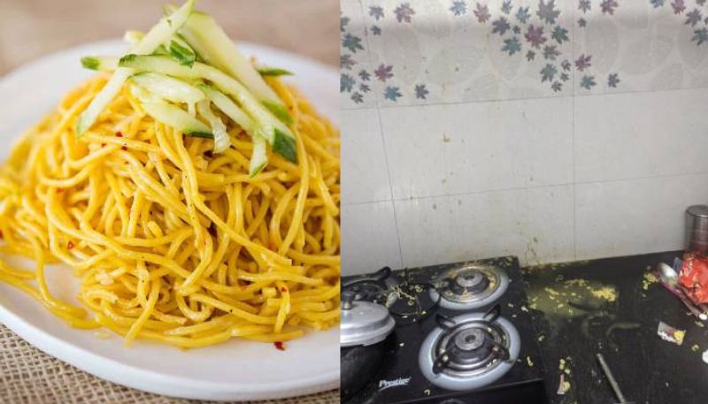 Guy Uses Pressure Cooker To Make 6 Pack noodles faster