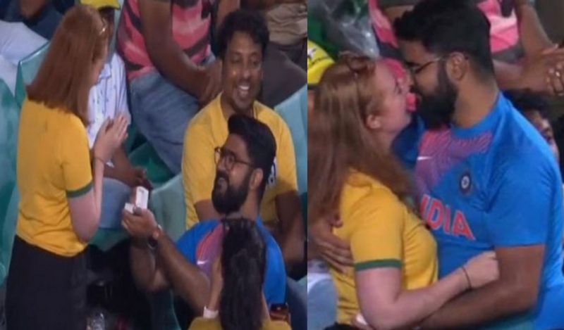 Indian Fan Proposing Australian Lady in Sydney Cricket Ground is Winning The Internet mah