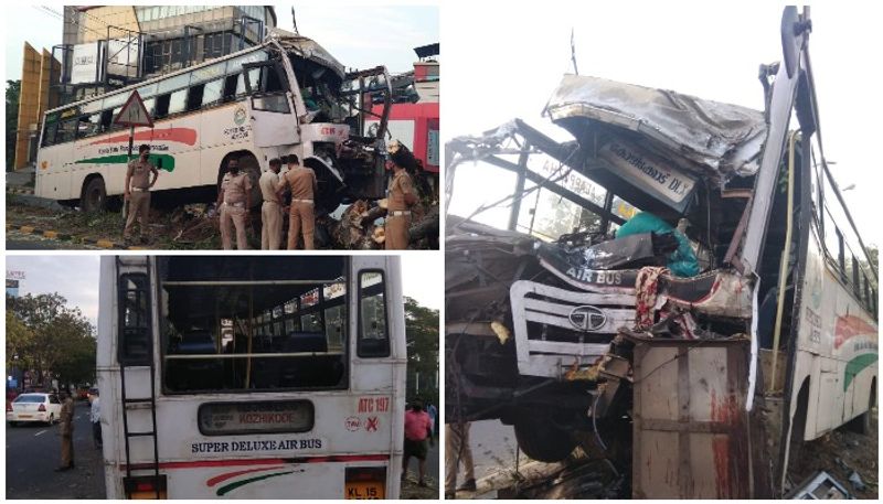 ksrtc bus accident in kochi one death 25 injured