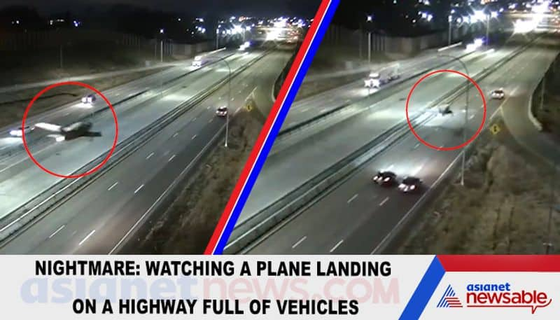 Nightmare Watching a plane landing on a highway full of vehicles-TGY