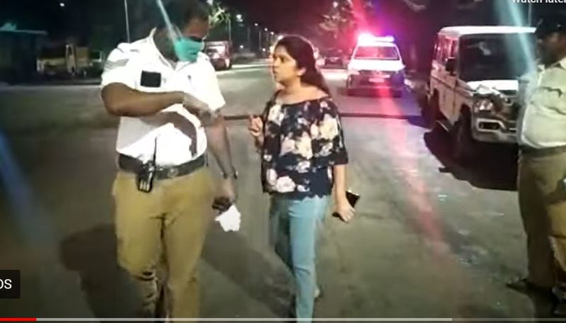 Drunk woman slapped and kicked traffic police in Chennai and booked ckm