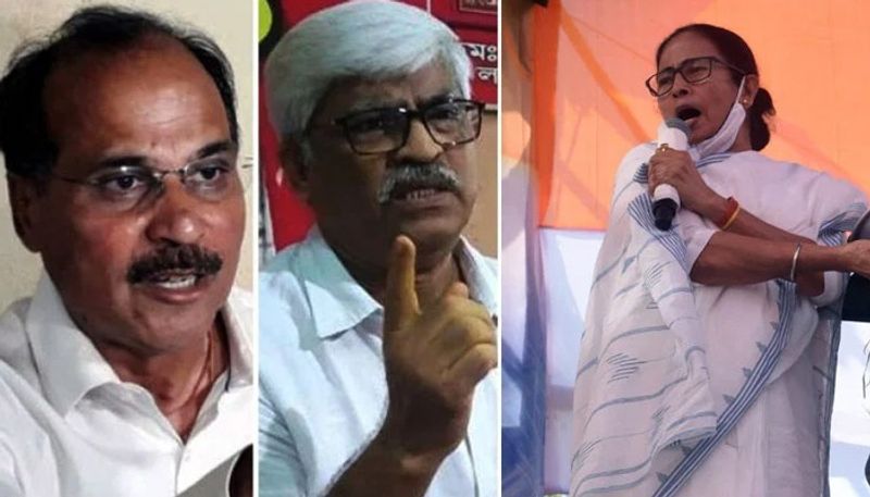 Adhir Ranjan Chowdhury, Sujan Chakraborty slams Mamata Banerjee on farmers protest issue-dbr