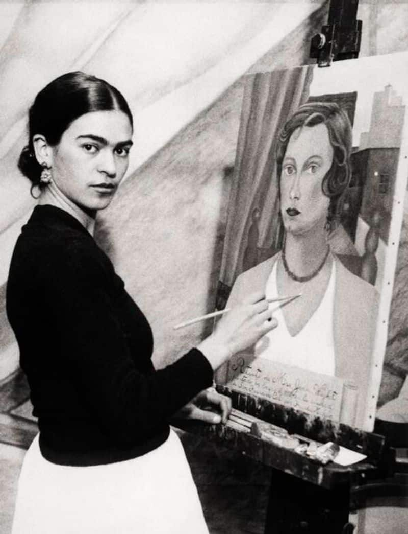 The surrealist self portraits of Frida Kahlo which expressed her woes in a subtle way