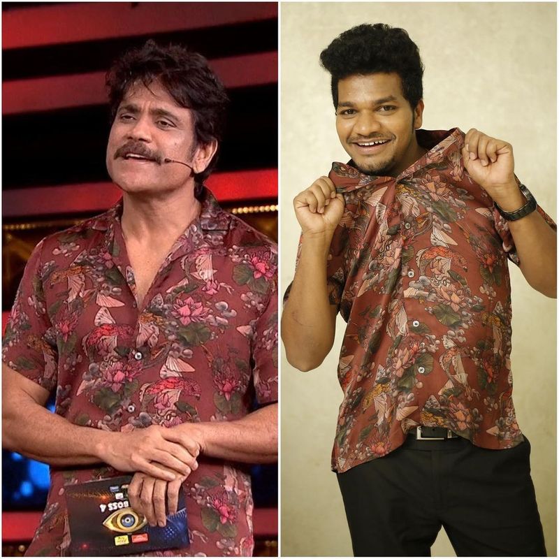 bigg boss host nagarjun gifts shirt to mukku avinash ksr