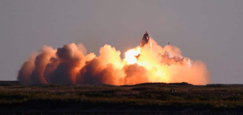 SpaceXs Starship prototype explodes on landing after test launch