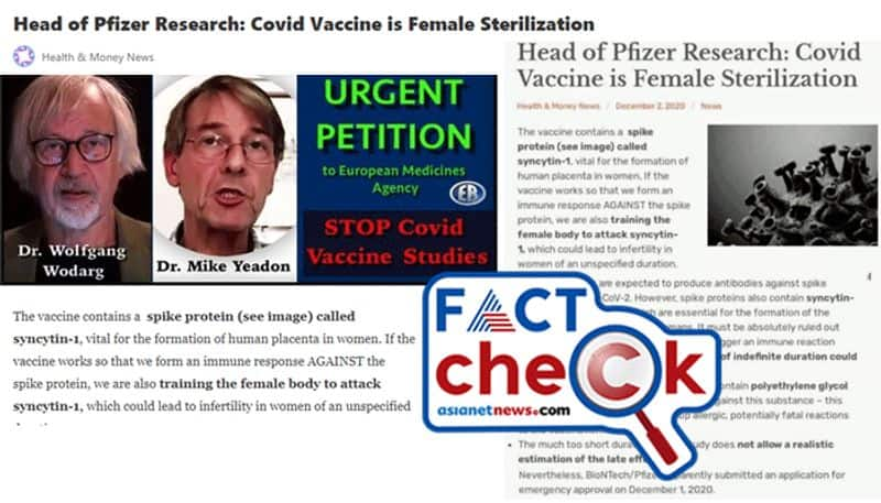 reality of claim  Pfizer covid vaccine infertility in women