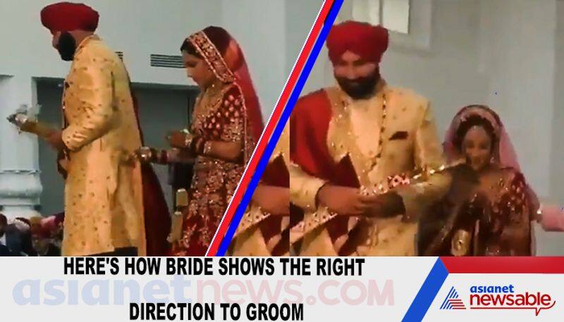 Heres how bride shows the right direction to groom-TGY