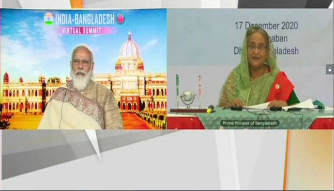 'বাংলাদেশ প্রতিবেশী প্রথম নীতির স্তম্ভ', হাসিনার সঙ্গে ভার্চুয়াল বৈঠকে বললেন প্রধানমন্ত্রী