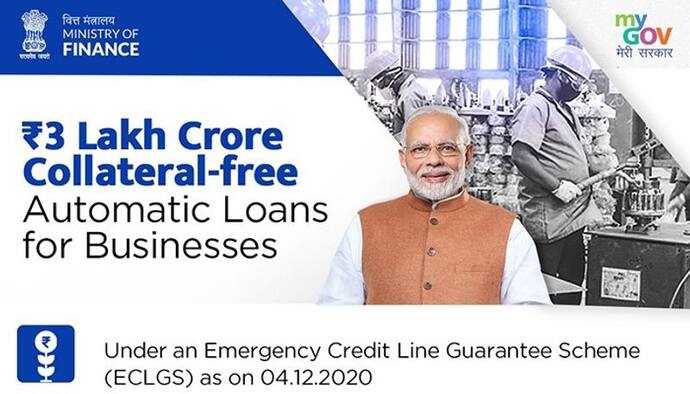 <p>Under the Atmanibhar Bharat programme, the Modi government has disbursed collateral-free loans to the tune of Rs 3 lakh crore for businesses&nbsp;</p>
