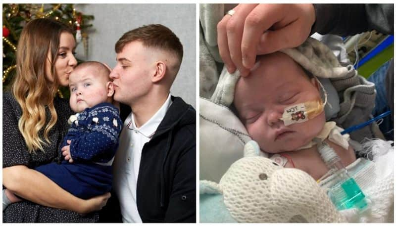 Baby who survived five cardiac arrests returns home to celebrate his first Christmas