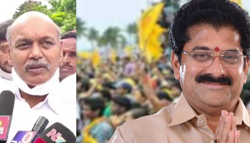 Tension prevails after anaparthi former MLA and MLA challenges lns