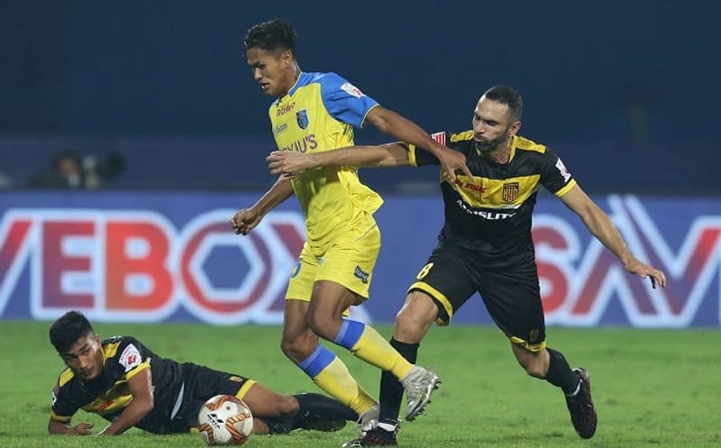 ISL 7 Kerala blasters beat Hyderabad fc by 2 goals ckm