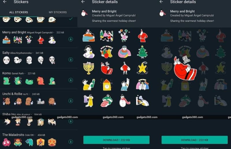 WhatsApp Adds Merry Christmas Stickers to messenger : check How to Find, Share With Friends and Family