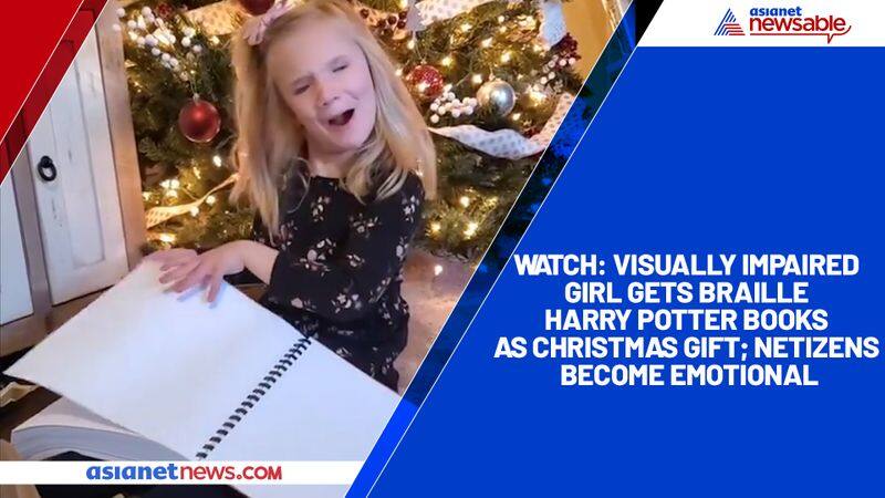 Watch Visually impaired girl gets braille Harry Potter books as Christmas gift; netizens become emotional-TGY