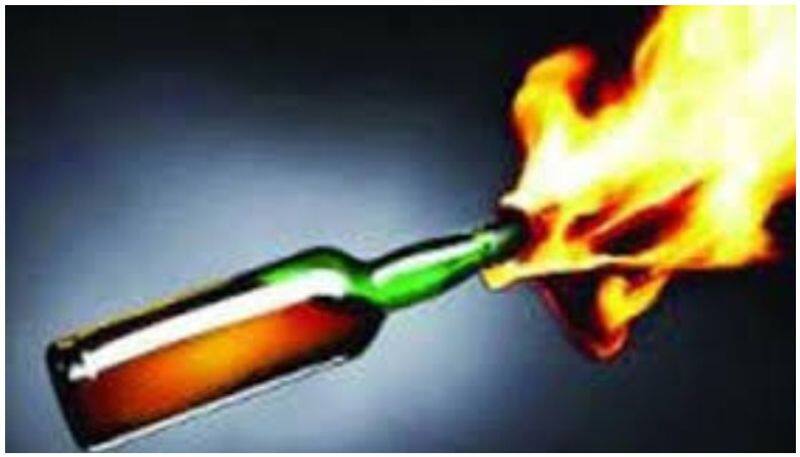 Petrol bomb blast on police in Cuddalore