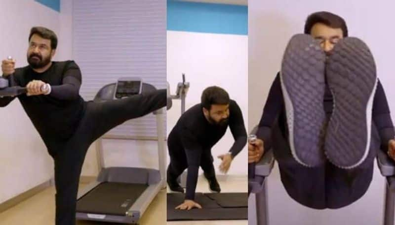 mohanlal workout video viral