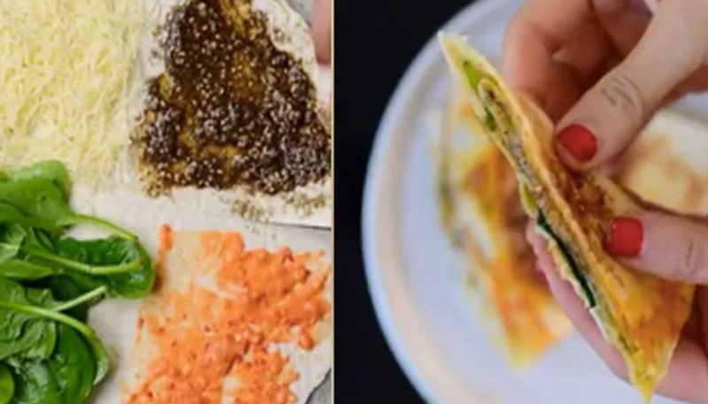 video in which food blogger introduces new hack to make perfect wrap