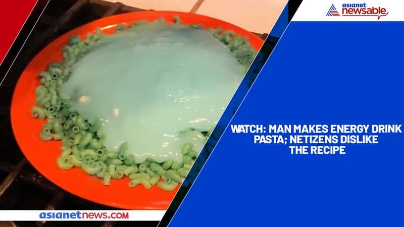 Watch Man makes energy drink pasta; netizens dislike the recipe-tgy