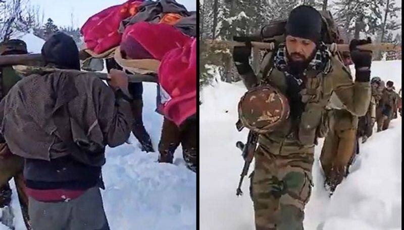 Indian Army rescue operation snow pregnant woman Kupwara-VPN