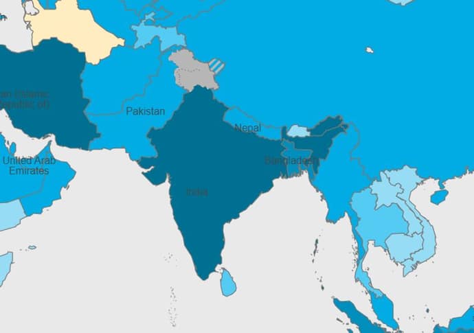 India map WHO