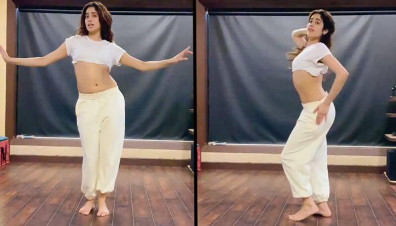 Janhvi Kapoor drops sexy belly dancing moves, dances to popular Hindi song; Watch viral video - syt