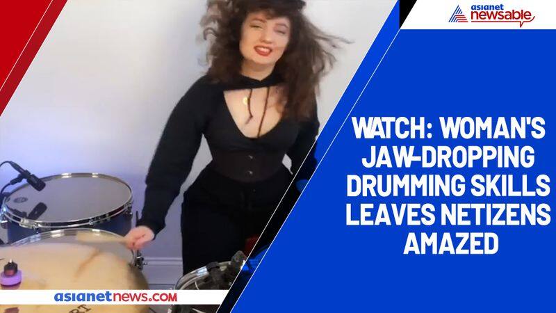 Watch Woman's jaw-dropping drumming skills leaves netizens amazed-tgy