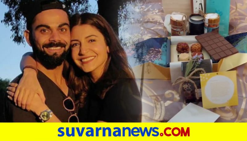 Take a peek inside Anushka Sharma and Virat Kohlis luxury gift hamper sent to paparazzi requesting privacy for baby dpl