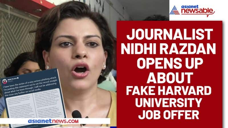 Journalist Nidhi Razdan opens up about fake Harvard University job offer - vpn