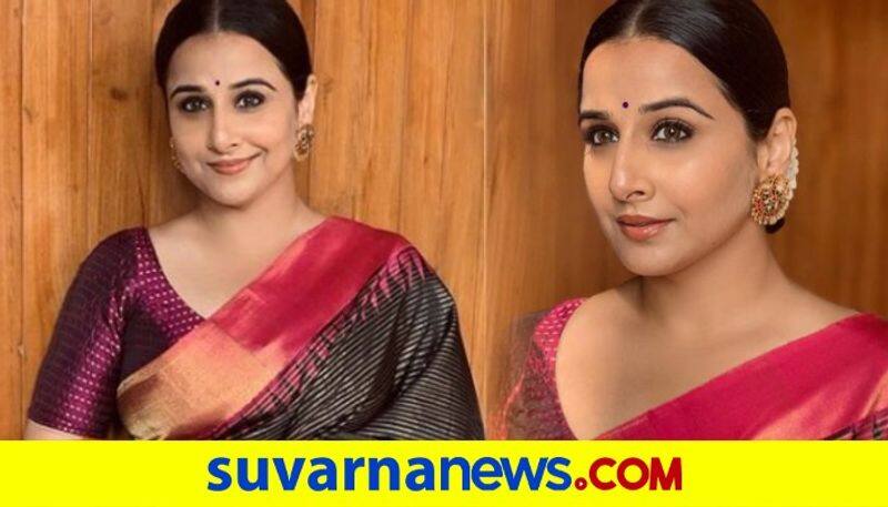 Vidya Balan in Rs 26k Kanjivaram black silk saree is drop dead gorgeous dpl