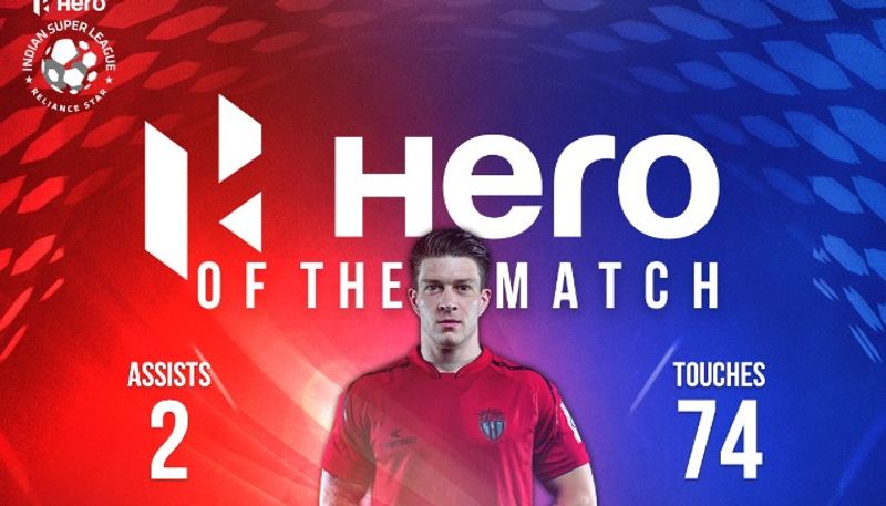 NorthEast United vs Jamshedpur FC Federico Gallego Hero of the Match