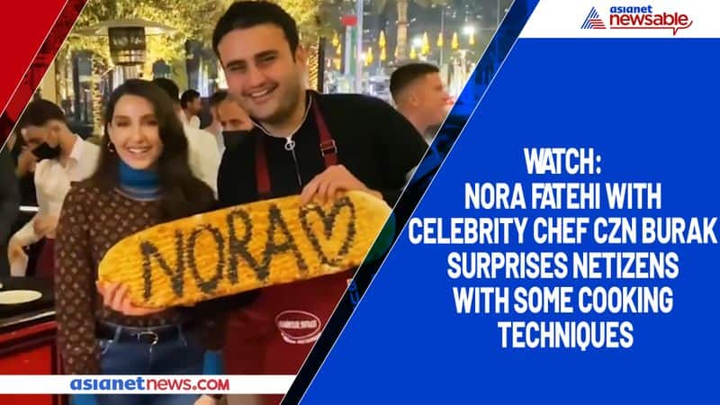 Watch Nora Fatehi with celebrity chef CZN Burak surprises netizens with some cooking techniques-tgy