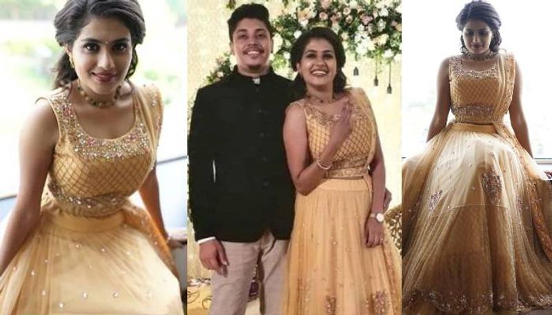 alina padikkal engagement dress viral