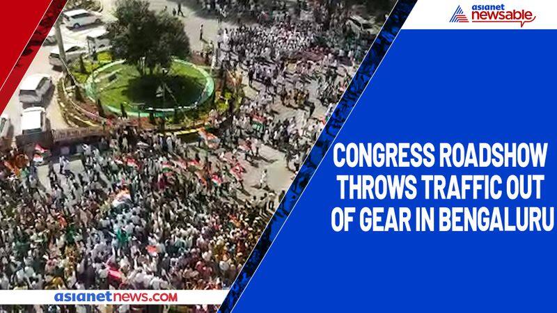 Congress roadshow throws traffic out of gear in Bengaluru-ycb