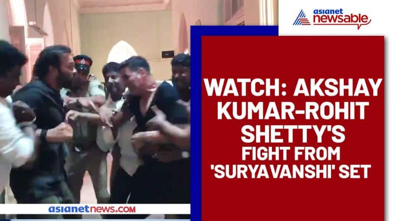 Akshay Kumar, Rohit Shetty gets into a fight on set: Watch video - gps