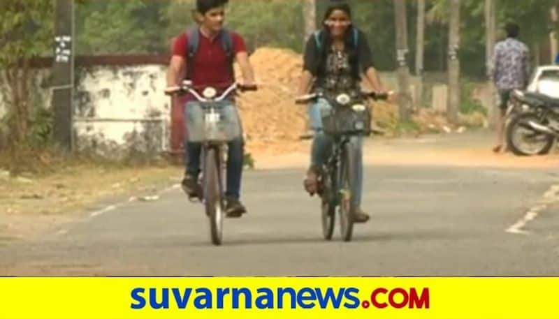 Karwar Students Develop Battery Operated Cycle hls