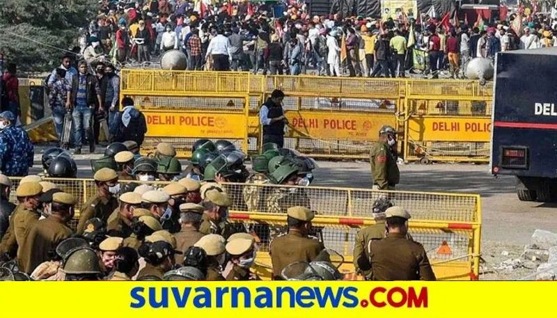 Farmers Protest High Alert in Delhi Border snr