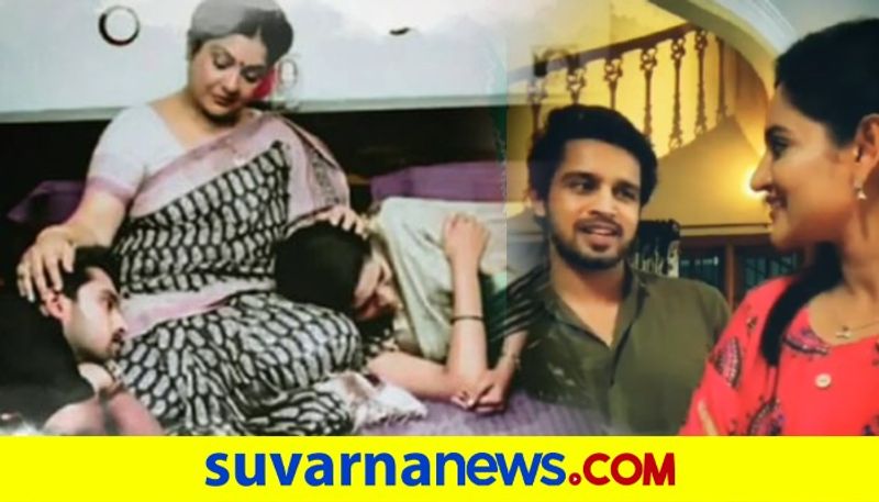 Harsha and Bhuvi sleeps on Ammammas lap in Kannadthi serial dpl