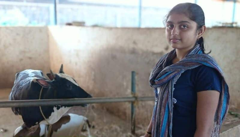 Plus one student Arunima research on cow dung became discussion point at Kasaragod