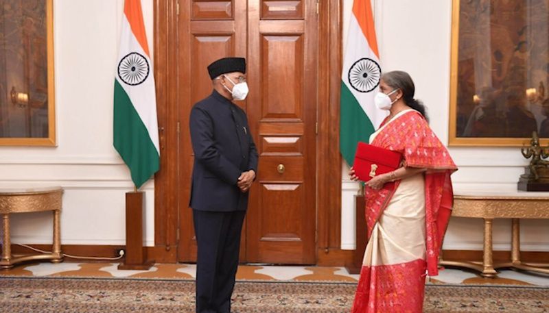 Nirmala Sitharaman met the President and presented a copy of the financial statement. Action started.