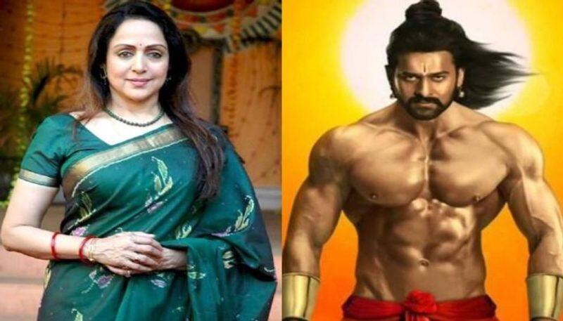 hema malini will act as prabhas mother  arj