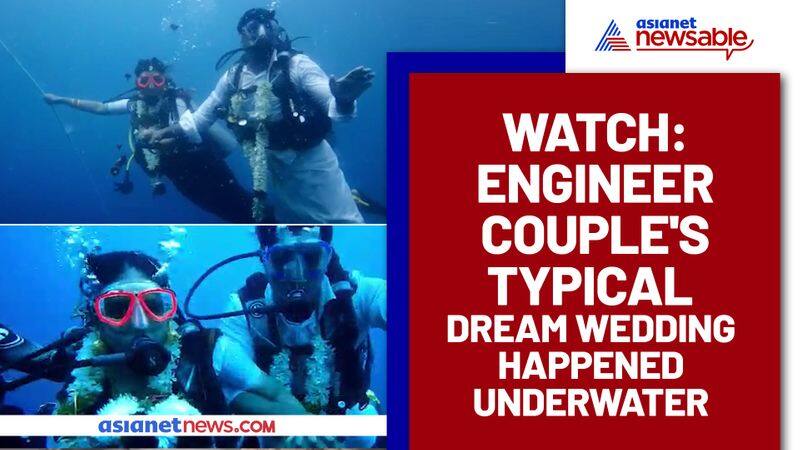 Couple marries underwater to spread awareness about ocean pollution - gps