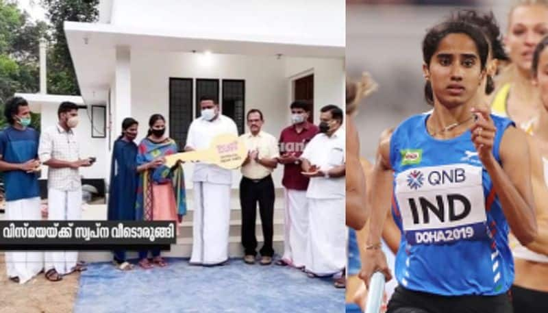 DYFI completed new home for Asian Games Gold Medalist V K Vismaya