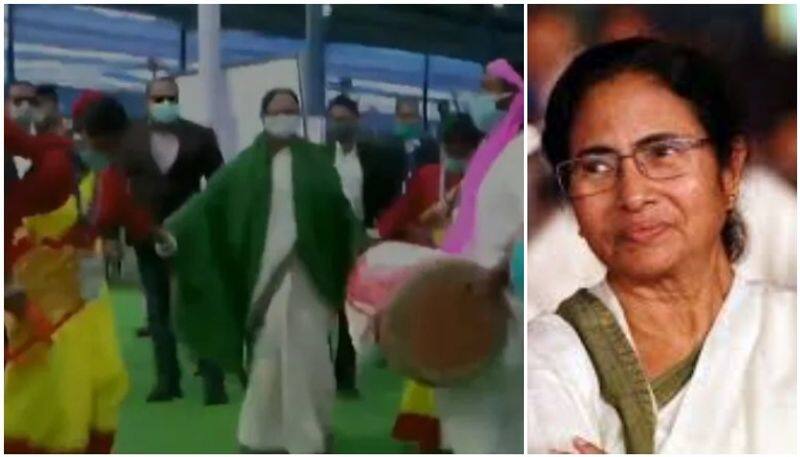 Mamata Banerjee dances during mass wedding ceremony in Bengal