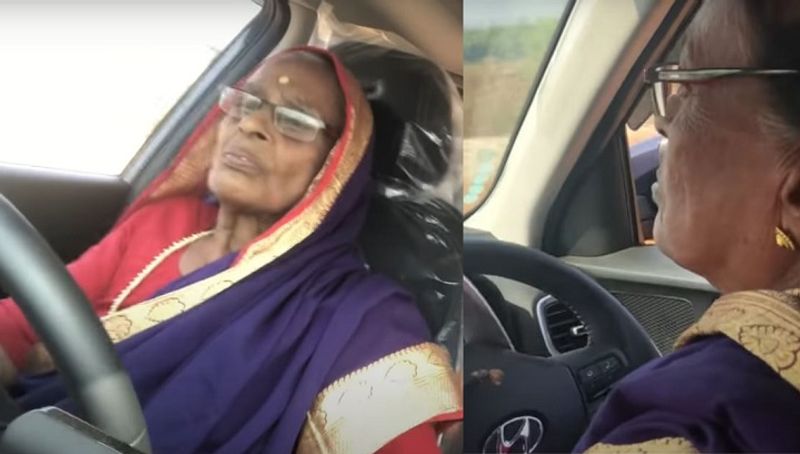 Grandma learns car driving at the age of 89 in Maharashtra ckm